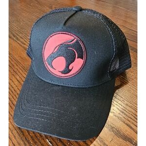 Thundercats Logo Classic RETRO Style Black Adjustable Trucker Ballcap Hat